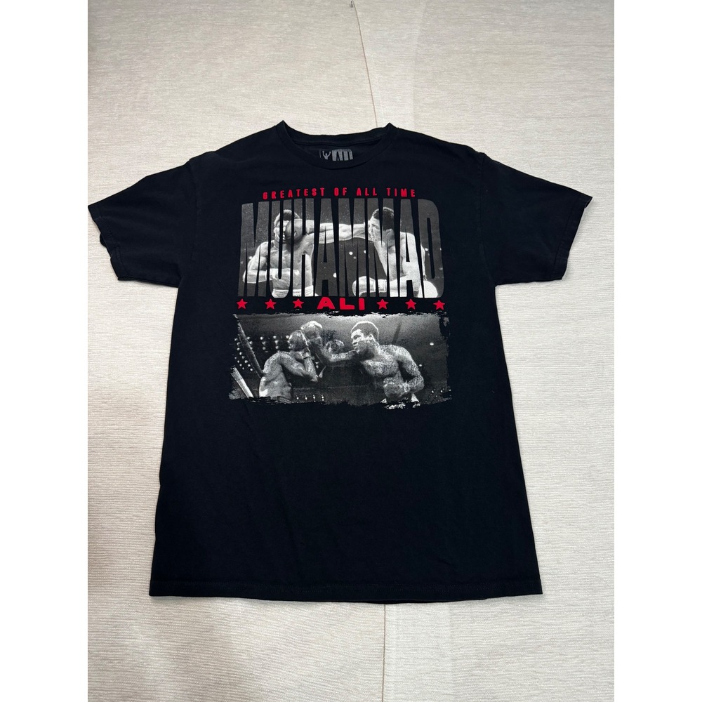 Muhammad Ali Greatest of All Time Kids Graphic T-Shirt Black GOAT Boxing M